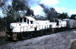 Chattahoochee Industrial Railroad RS1's #3 and 118 work a cut of Seaboard Coast Line interchange cars at the south end of the CIRR yard 